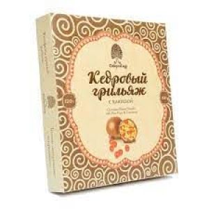 Кедровый грильяж с клюквой 120 гр