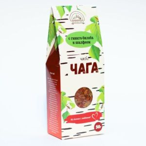 Березовая чага с гинкго-билоба и шалфеем 50 гр Хелпер