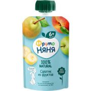 Пюре салатик из фруктов ФрутоНяня 90гр
