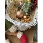 Украшение новогодний шарик (бронза) 5см