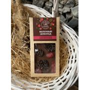 ТК Молочный шоколад с сосновыми шишками и вяленой клубникой 90гр.